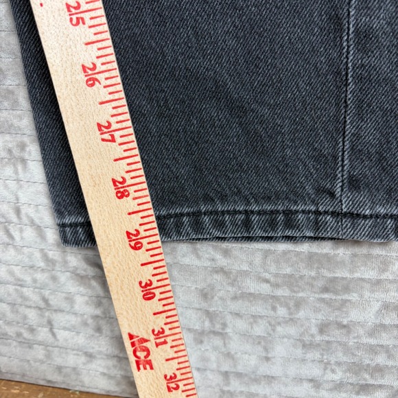 Reformation Bowie Jean Patchwork Grey Wash Denim Straight Leg Jeans Size 23 - Picture 3 of 10